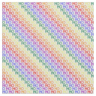 Rainbow Ho Ho Ho Pattern Fabric