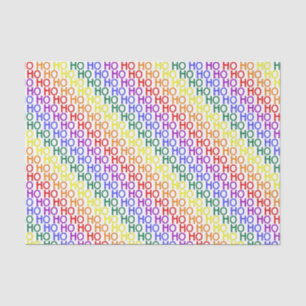 Rainbow Ho Ho Ho Pattern Tissue Paper