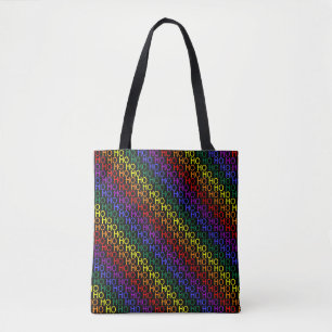 Rainbow Ho Ho Ho Pattern Tote Bag