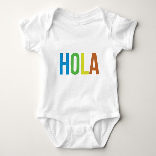 Rainbow Hola Baby Bodysuit (Front)