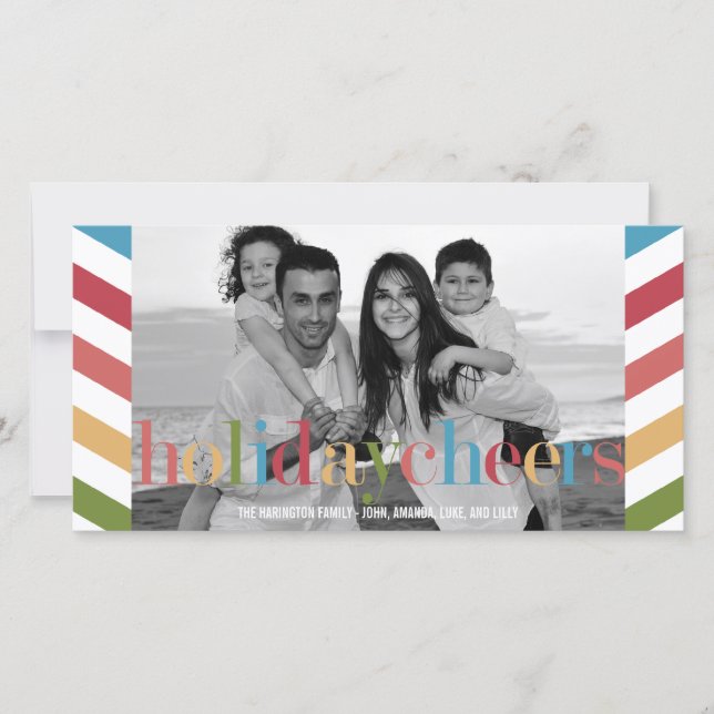 RAINBOW Holiday Photo Card (Front)