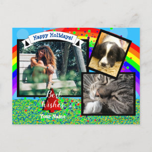 Rainbow Holiday Postcard by HAMbWG