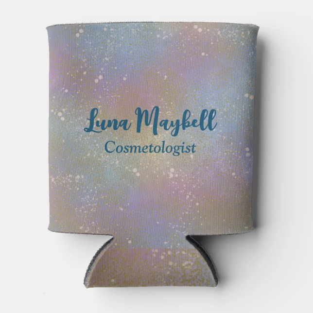 Rainbow Holographic Business  Can Cooler (Front)