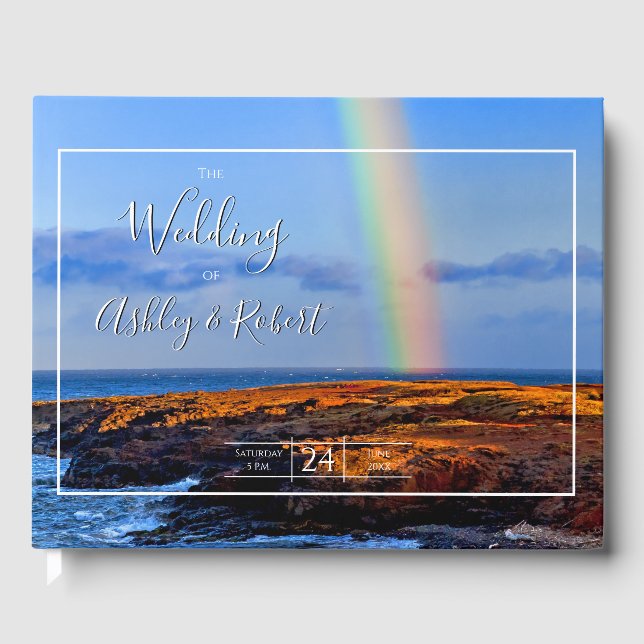 Rainbow, Hope & Happiness, Wedding Guest Book (Front)