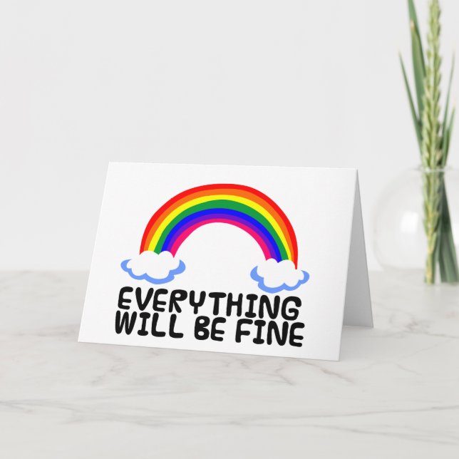 rainbow hope symbol coronavirus covid-19 text mess card (Front)