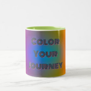 Rainbow Horizon Colour Your Journey Two-Tone Coffee Mug