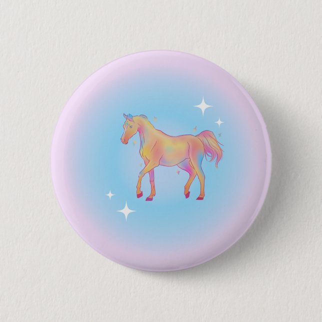 rainbow horse button (Front)