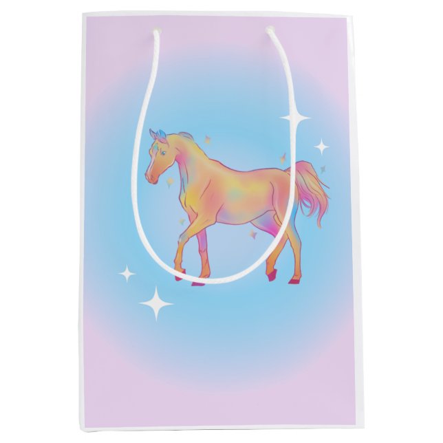 rainbow horse gift bag (Front)