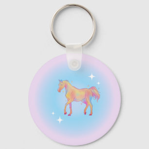 rainbow horse keychain