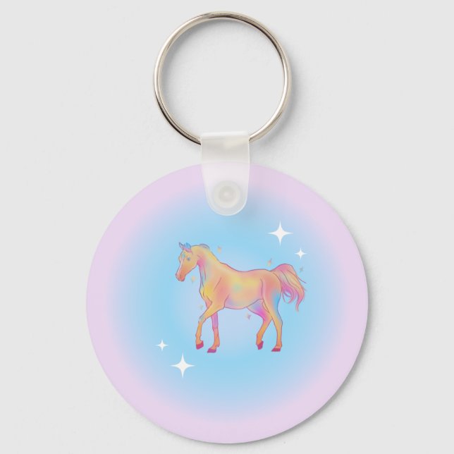 rainbow horse keychain (Front)