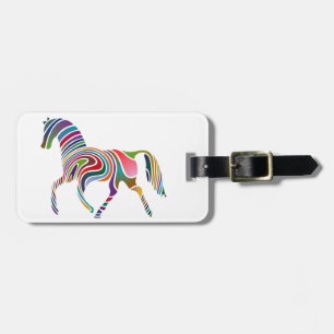 Rainbow Horse Luggage Tag