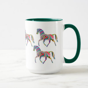 Rainbow horse mug