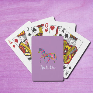 Rainbow horse no2  - your name playing cards