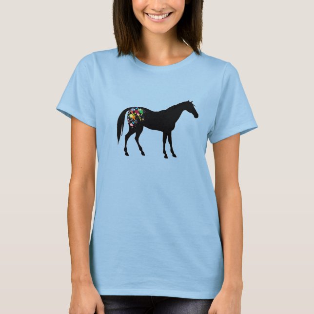 Rainbow horse silhouette T-Shirt (Front)