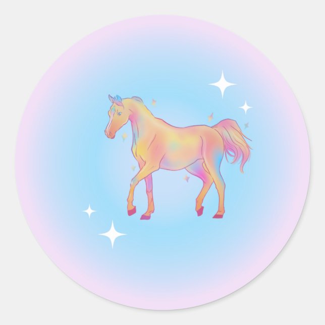 rainbow horse stickers (Front)