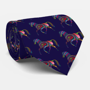 Rainbow horse tie
