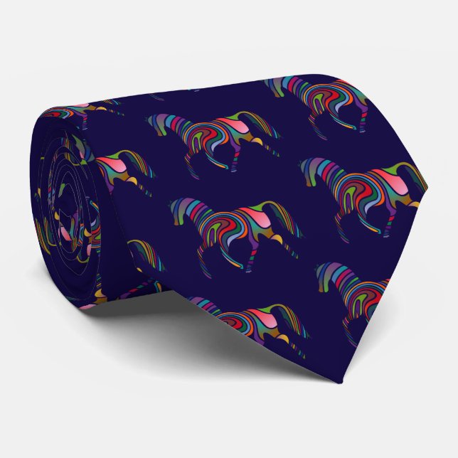 Rainbow horse tie (Rolled)