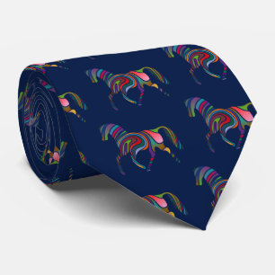 Rainbow horse tie