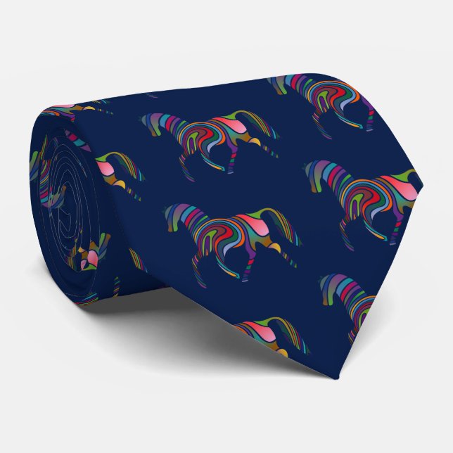 Rainbow horse tie (Rolled)