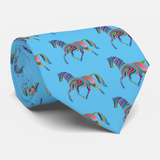 Rainbow horse tie