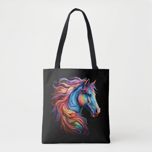 Rainbow Horse Tote Bag (Front)