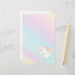 Rainbow Horse Unicorn Equestrian Girly  Stationery