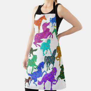Rainbow Horses - "Dotty about Horses!" Apron