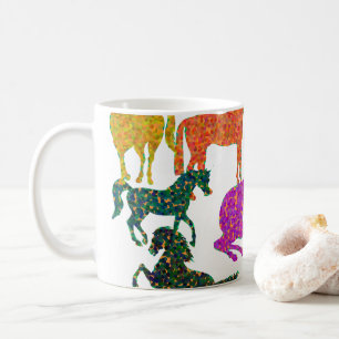 Rainbow Horses - "Dotty about Horses!" Coffee Mug