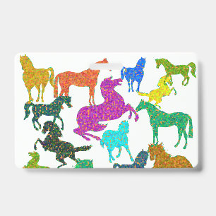 Rainbow Horses - "Dotty about Horses!" ID Badge