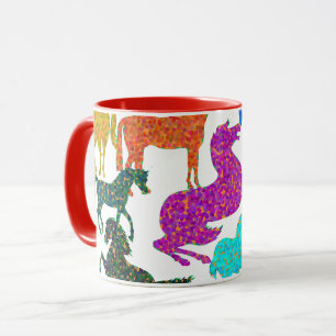 Rainbow Horses - "Dotty about Horses!" Mug