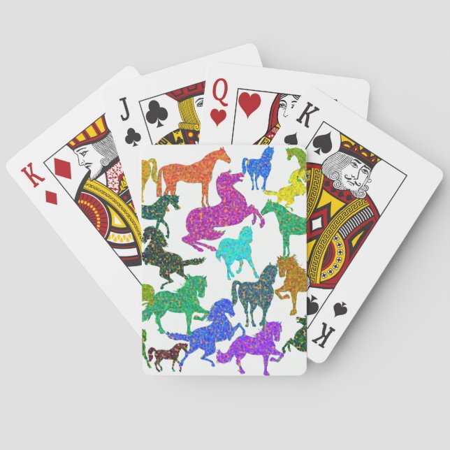 Rainbow Horses - "Dotty about Horses!" Playing Cards (Back)