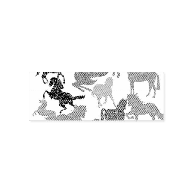 Rainbow Horses - "Dotty about Horses!" Self-inking Stamp (Design)