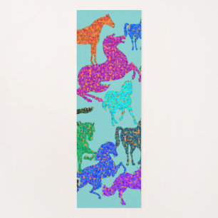 Rainbow Horses - "Dotty about Horses!" Yoga Mat