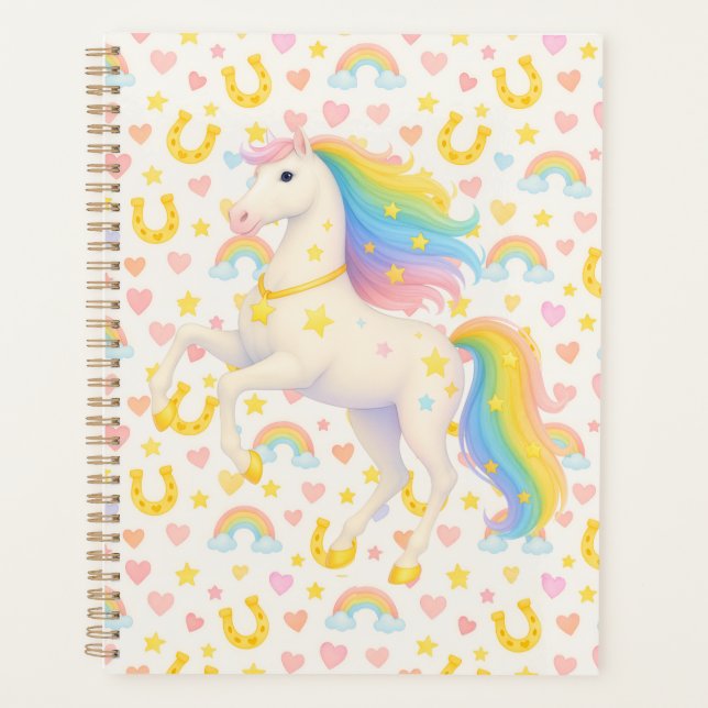 Rainbow Horses Planner for Kids — Cooper & Cody, C (Front)