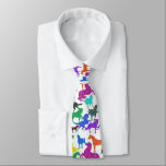 Rainbow Horses  Tie<br><div class="desc">A gorgeously colourful horse themed tie. Perfect for standing out in the crowd.</div>