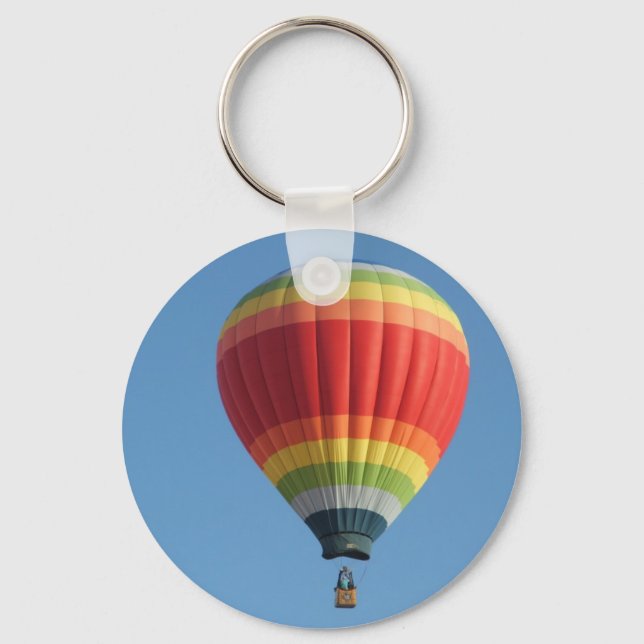 Rainbow hot air baloon key ring (Front)