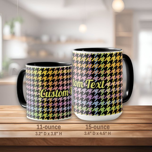 Rainbow Houndstooth Pattern Mug (Creator Uploaded)