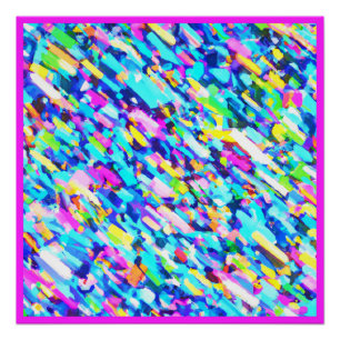 Rainbow-hued Abstract Art Poster