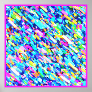 Rainbow-hued Abstract Art Poster