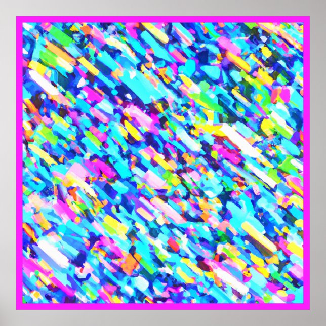 Rainbow-hued Abstract Art Poster (Front)