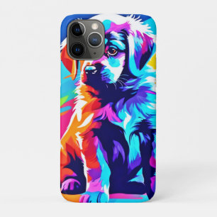 Rainbow Hued Dog Art iPhone 11 Pro Case
