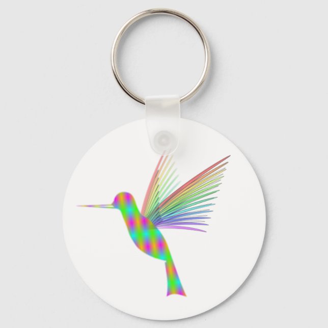 Rainbow Hummingbird Key Ring (Front)