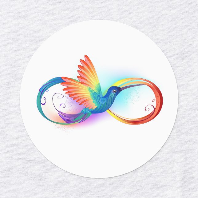 Rainbow Hummingbird with Infinity symbol (Design 1)