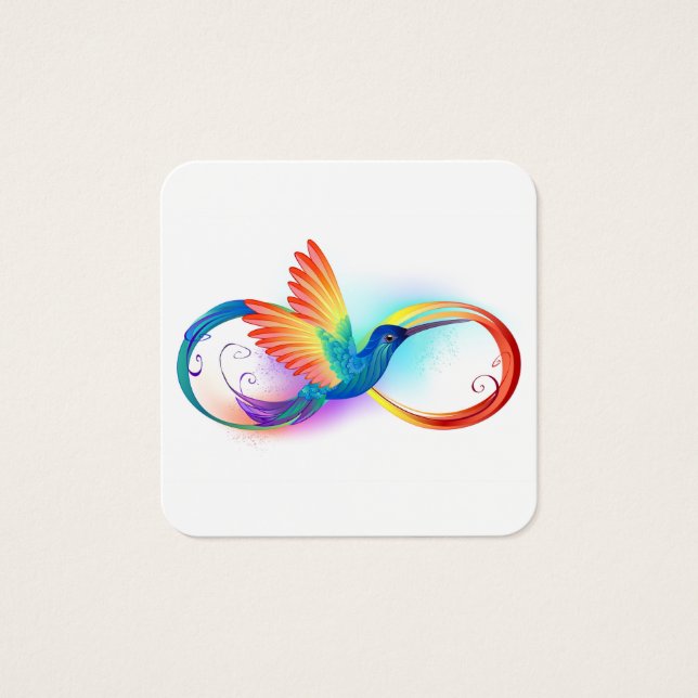 Rainbow Hummingbird with Infinity symbol (Front)