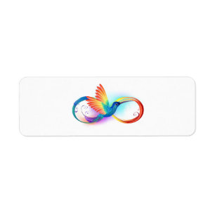 Rainbow Hummingbird with Infinity symbol