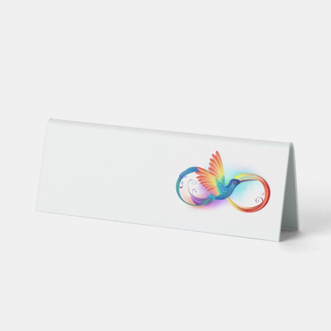 Rainbow Hummingbird with Infinity symbol (Front)