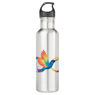 Rainbow Hummingbird with Infinity symbol 710 Ml Water Bottle