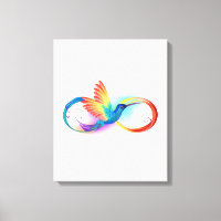 Rainbow Hummingbird with Infinity symbol