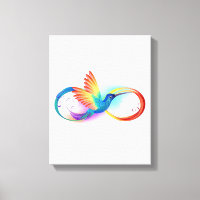 Rainbow Hummingbird with Infinity symbol