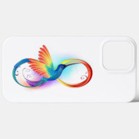 Rainbow Hummingbird with Infinity symbol